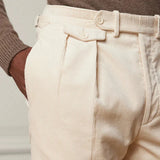 Панталони - Прав Крой с Мека Смесена Тъкан и Удобна Талия