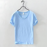 Тениска с V-образно деколте – Лека смес и дишаща кройка