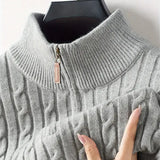 Мигел | Суитшърт с цип от смесен плат с ултра меко усещане