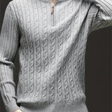 Мигел | Суитшърт с цип от смесен плат с ултра меко усещане