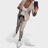 Ника – Персонализиран комплект: мек сако и широки панталони