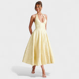 Жулиета – Миди рокля с халтер деколте