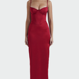 Сатенена рокля