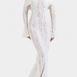 Макси рокля "Josipa" с открити рамене от дантела