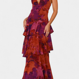 Валентина - Рокля от Шифон с V-Изрез и Пухкави Ръкави