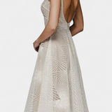 Драгана Дълга Рокля с Бродерия и А Силует