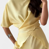 Комплект Сара с Топ с Прекръстени Презрамки и Лека Пола