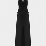 Мартина Дуга Рокля с Халтер Изрез и Прозрачен Чипков Струк