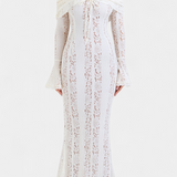 Макси рокля "Josipa" с открити рамене от дантела