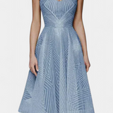 Драгана Дълга Рокля с Бродерия и А Силует