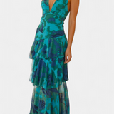 Валентина - Рокля от Шифон с V-Изрез и Пухкави Ръкави